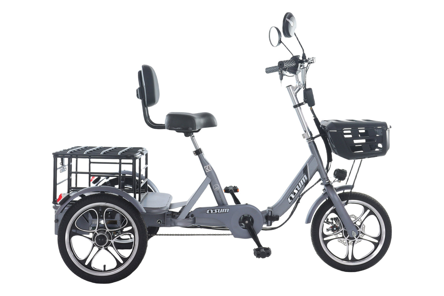 Foldable cargo e-trike - 48v 350w rear-drive, top speed 25km/h, 16 inch tire