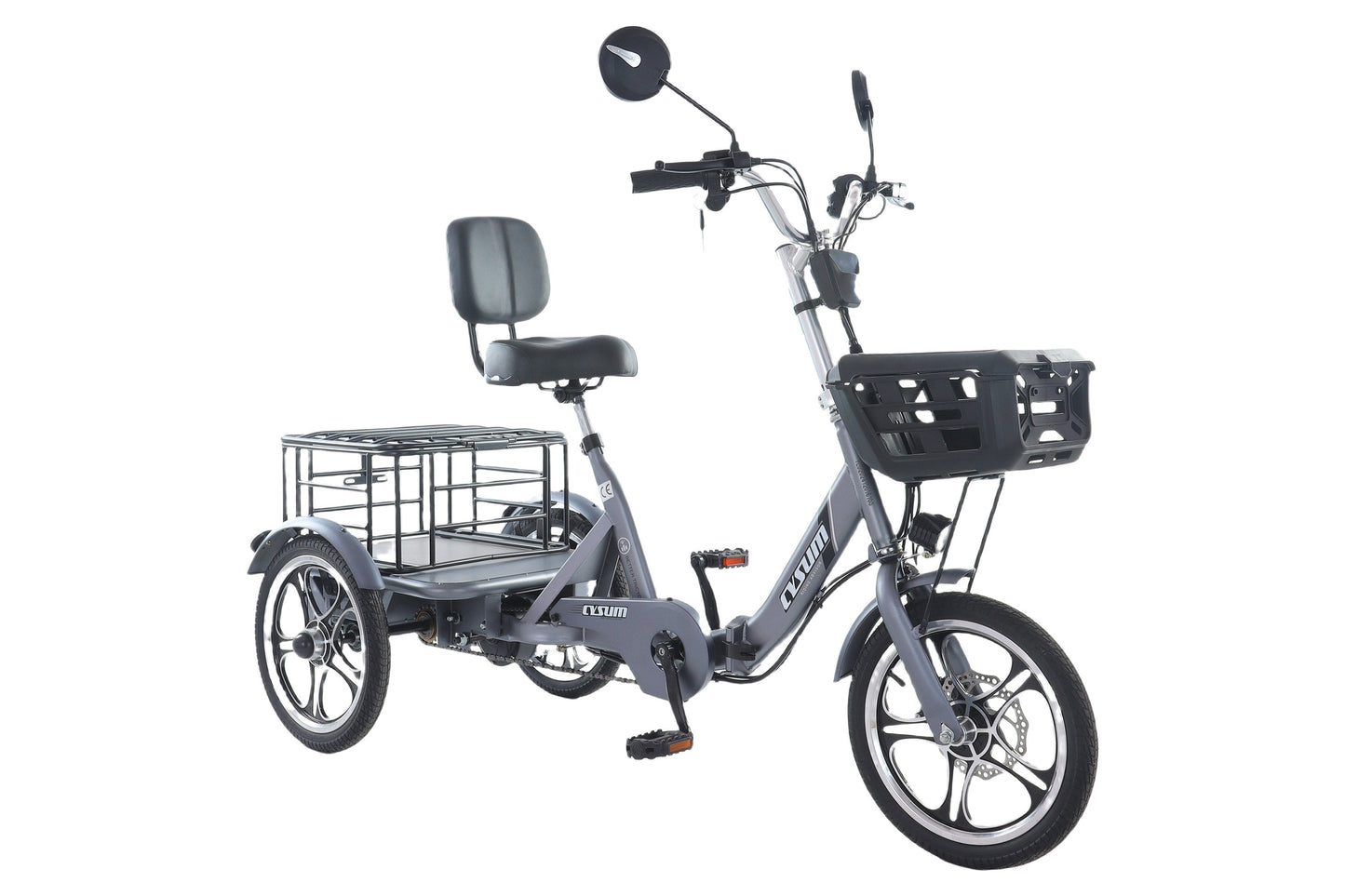 Foldable cargo e-trike - 48v 350w rear-drive, top speed 25km/h, 16 inch tire