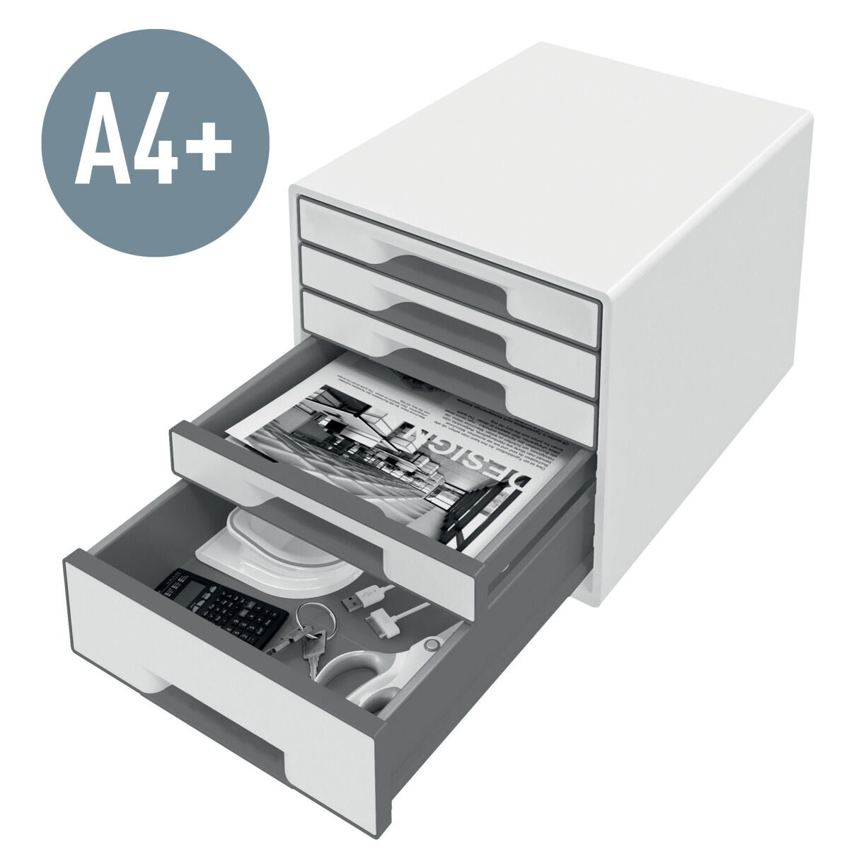 Filing Cabinet Leitz WOW CUBE Black-2