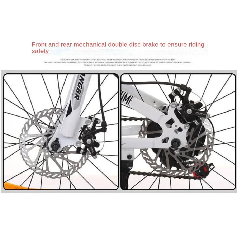 Mountain Bike with Double Disc Brakes - Perfect for Adults and Students