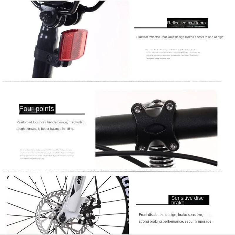 Mountain Bike with Double Disc Brakes - Perfect for Adults and Students