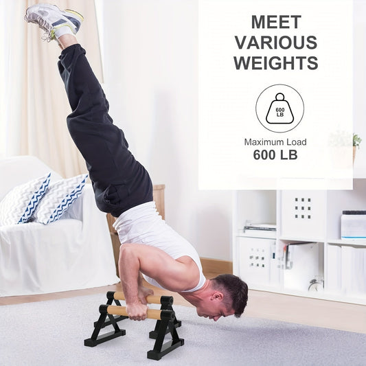Wooden Push-Up Bars Handstand Calisthenics Bars