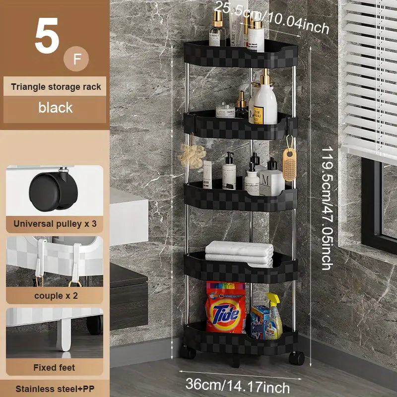 Organize your essentials neatly on this stylish bathroom floor storage rack-1