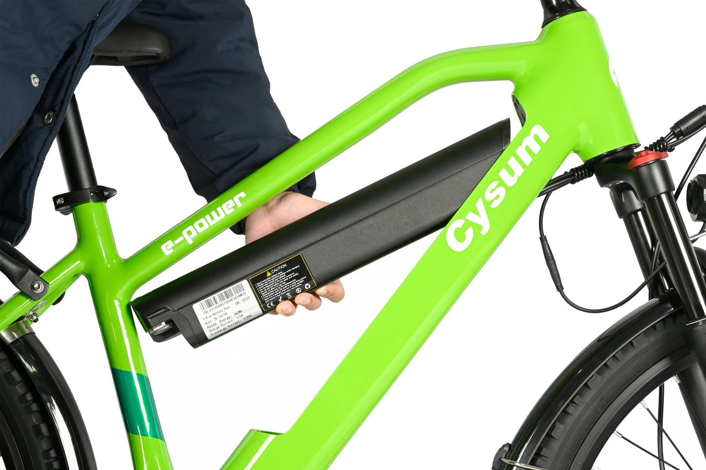 CYSUM Hoody electric mountain bike for teens - 24 inch tire, 250 watt, top speed 25km/h