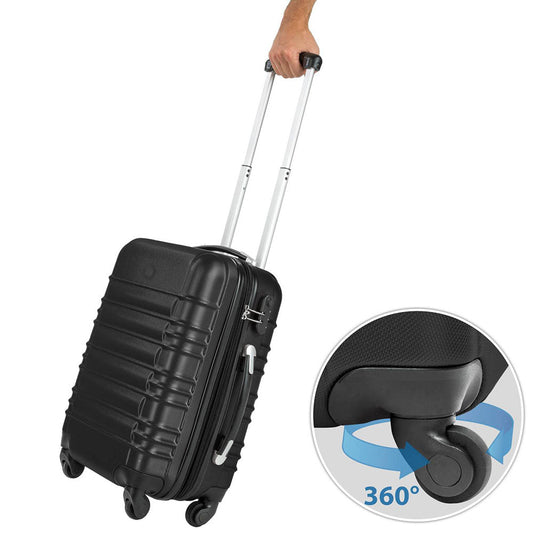 Set de 4 trolere cabina, 4 culori-negru