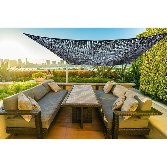 Rectangular Shade Sail Faura Black 3 x 4 m Reversible Camouflage-0