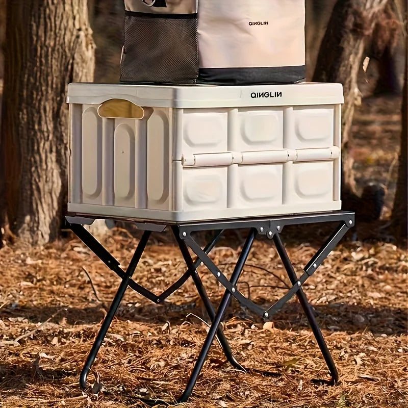 Folding Camping Table with Carry Handle Tripod Base Black-4