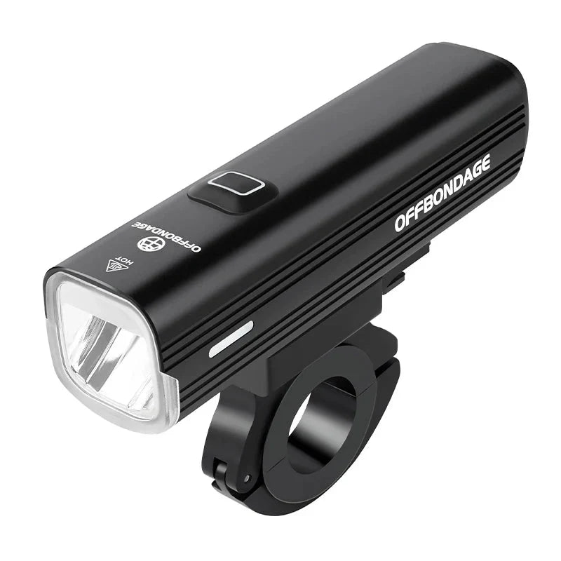 1000 Lumen USB Rechargeable Bike Front Light 4800mAh Black