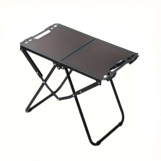 Folding Camping Table with Carry Handle Tripod Base Black-0