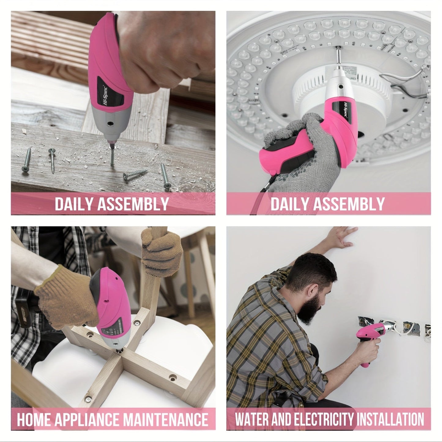 Cordless Electric Screwdriver Tool Set-3