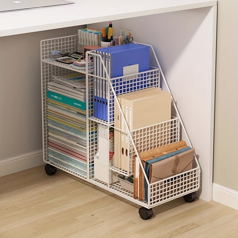 Mobile Storage Cart with Wheels for Desk Organization-3
