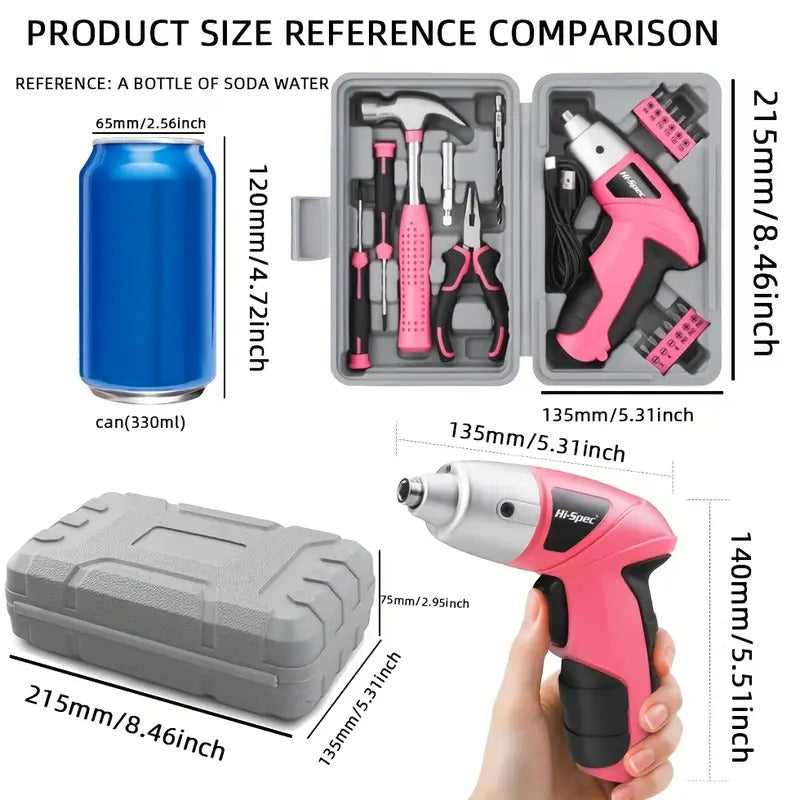 Cordless Electric Screwdriver Tool Set-4